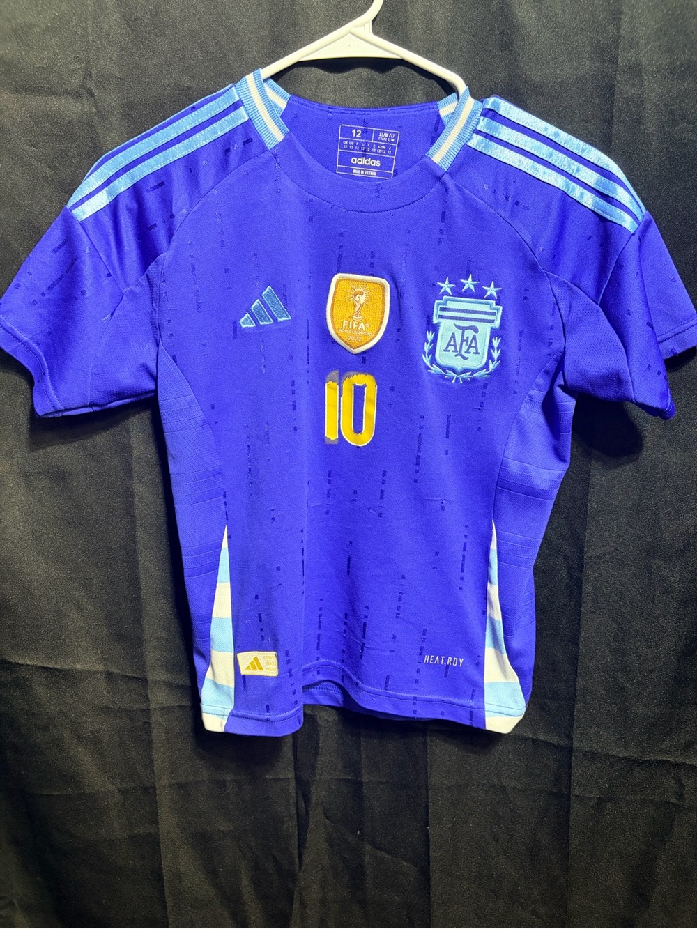 Lionel Messi Argentina Adidas Kids Soccer Jersey